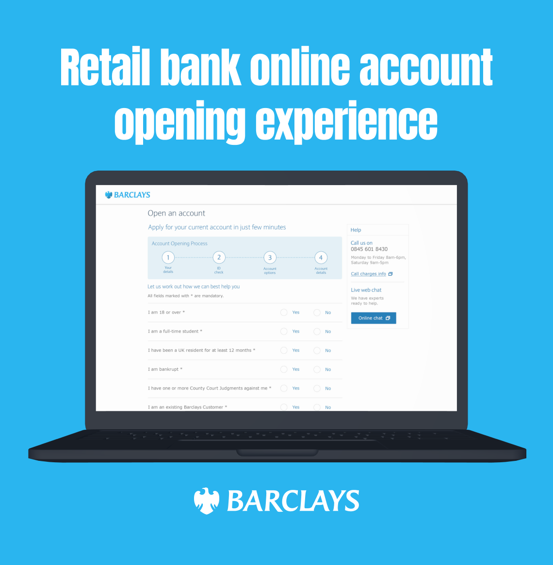 Retail Bank Online Account Opening Experience